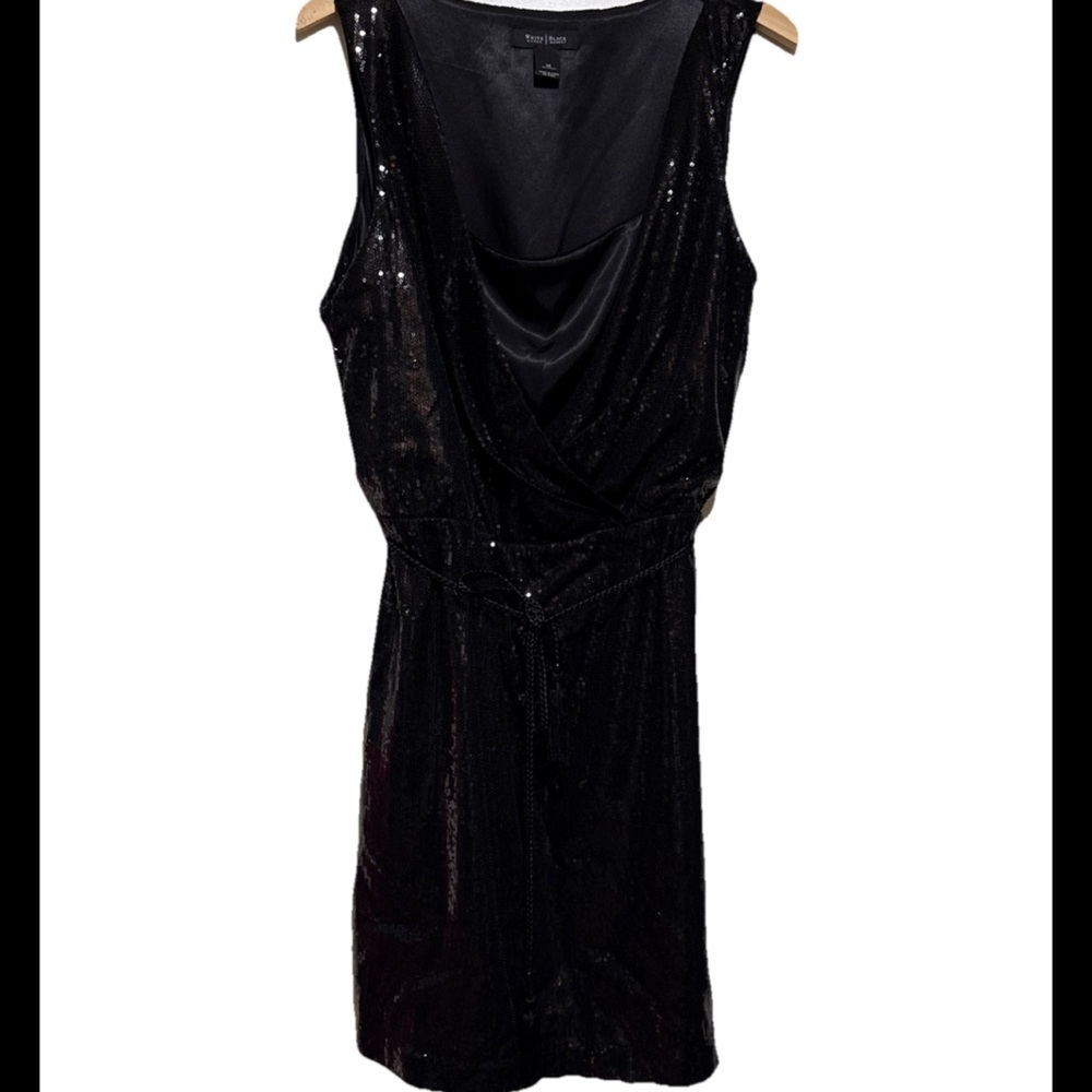White House Black Market Sparkling Black Mini Dress